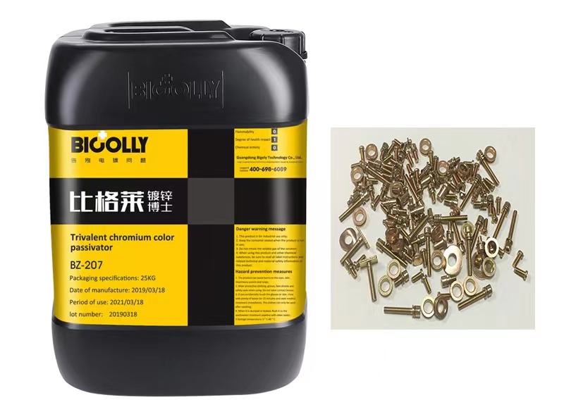 Trivalent chromium colored zinc passivator recommendation