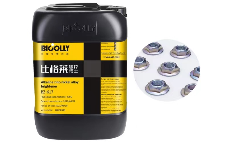 What roles do the various components of the zinc-nickel alloy bath play? (Alkaline zinc-nickel alloy additive)
